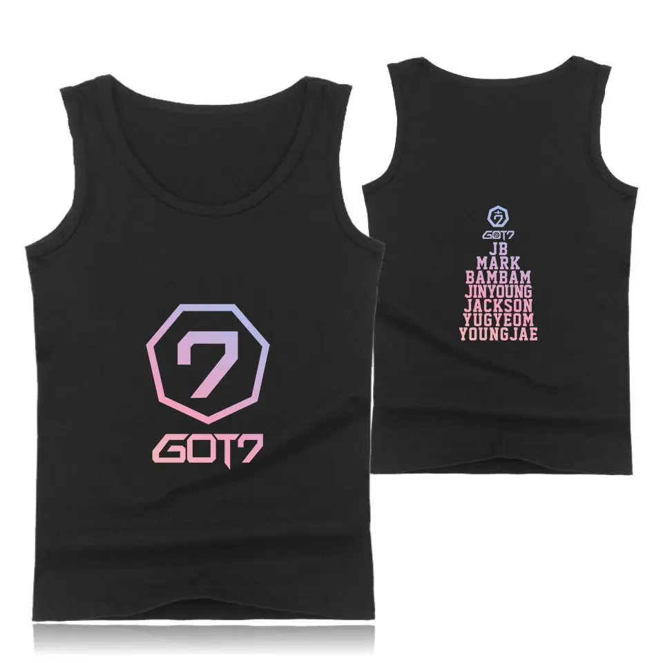 KPOP GOT7 K Pop корейский топ на бретелях для мужчин и мам модный тренировочный жилет