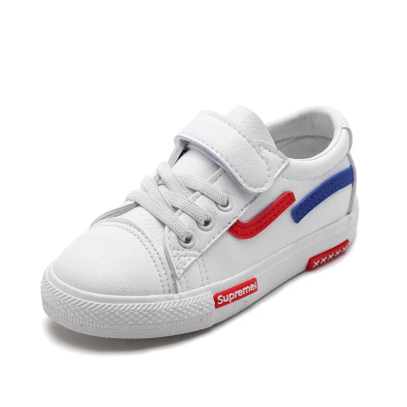 

Brand High Quality Genuine Leather Stitching Kids Children Shoes For Boys And Girls 2019 Spring Autumn New Arrival White