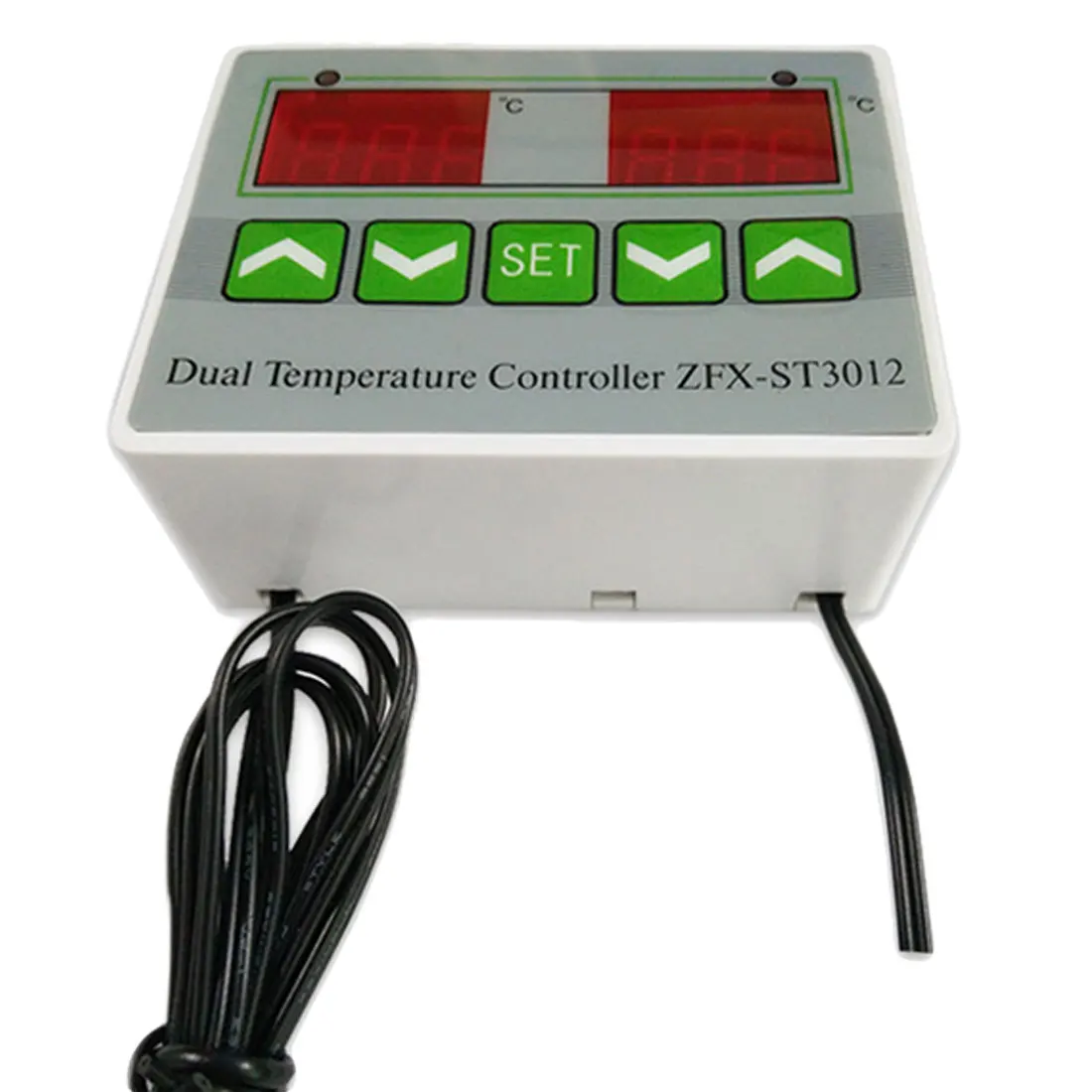 1PCS Digital LED Dual Thermometer Temperature Controller Thermostat Incubator Control Microcomputer Dual Probe AC 220V 12V 24V