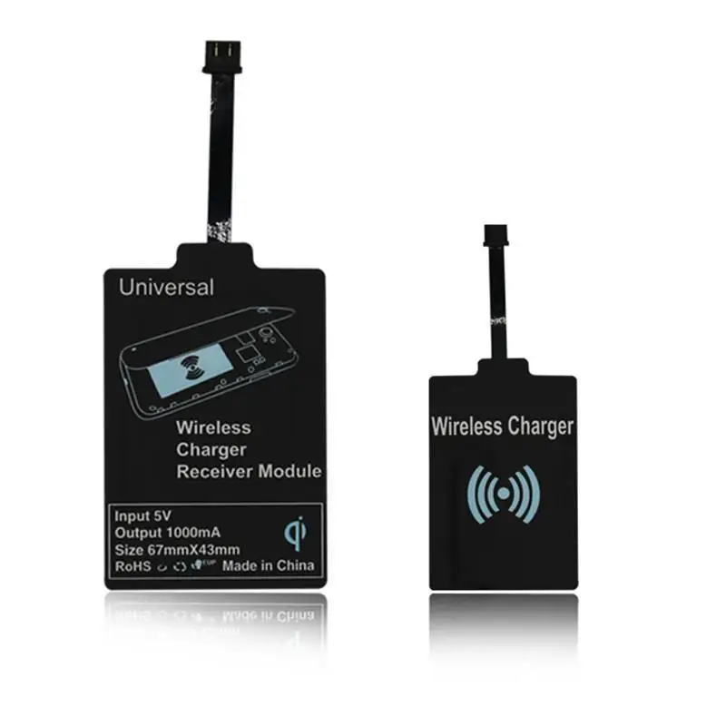 Universal Qi Wireless Charging Charger Receiver Adapter Receptor Pad Coil Receiver For THL OnePlus Honor Micro USB mobile