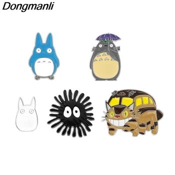 

P2887 Dongmanli Cat Metal Enamel Pins and Brooches for Women Men Lapel pin backpack badge Fans Gifts