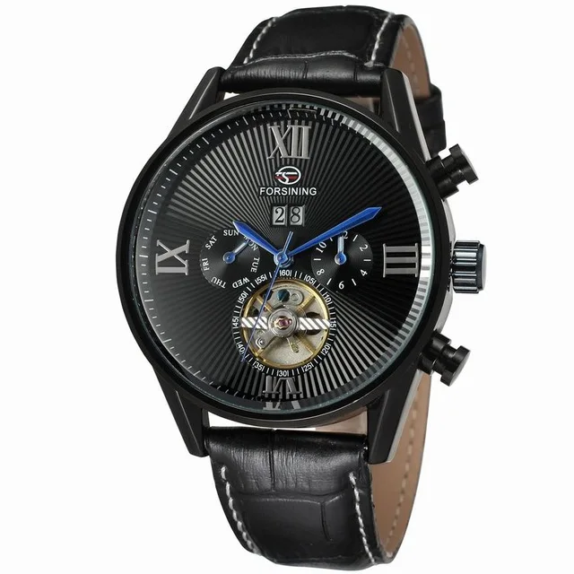 

Forsining Mens Fashion Brand Steampunk Tourbillion Watch Sport Mechanical Automatic Skeleton Wristwatches For Military