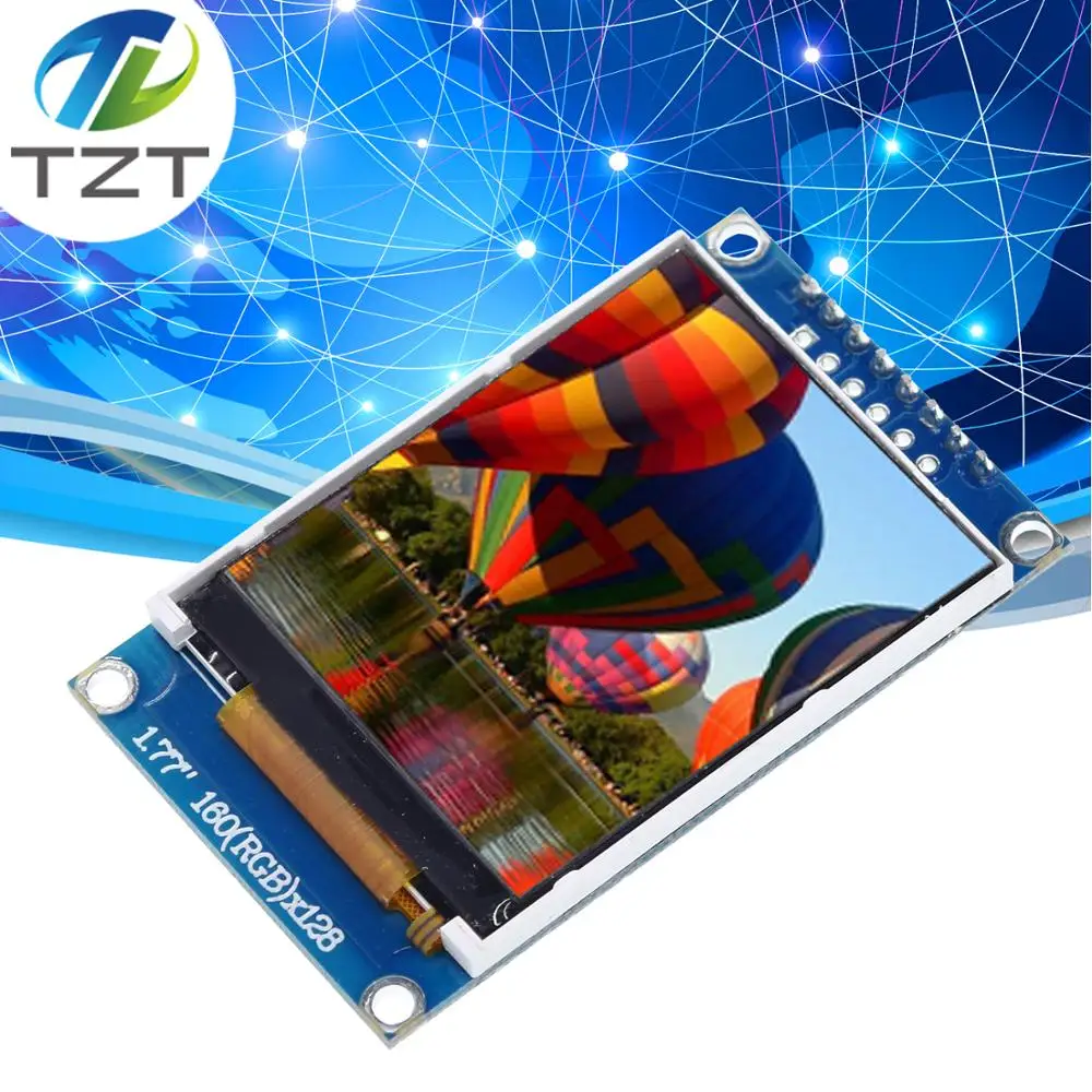 1,77 дюймовый TFT lcd экран 128*160 1,77 TFTSPI TFT цветной экран модуль последовательного порта