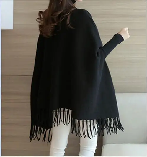 Мода 2017 Демисезонный Для женщин Свободный вязаный Кашемировый Шарф пончо