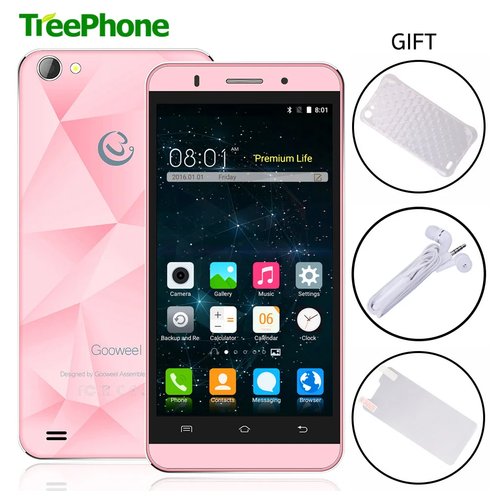 Gooweel M5 Pro mobile phone 5 inch IPS screen MTK6580 quad