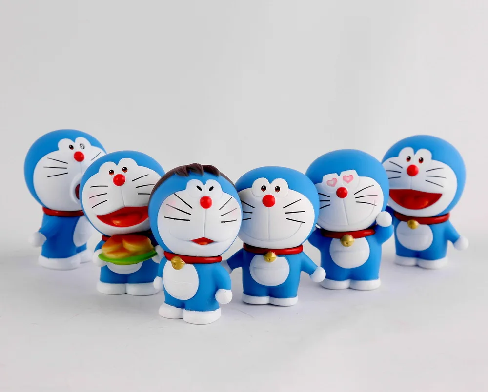 

6pcs/set Doraemon Anime Action Figure Collection toys for christmas gift Free shipping with retail box