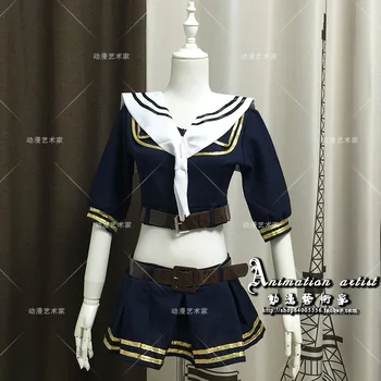 

Hot Game TPS cosplay Blade cos JK navy uniform Maid Navy wind game collectio girl uniforms sexy full set (Top+skirt+belt+collar)