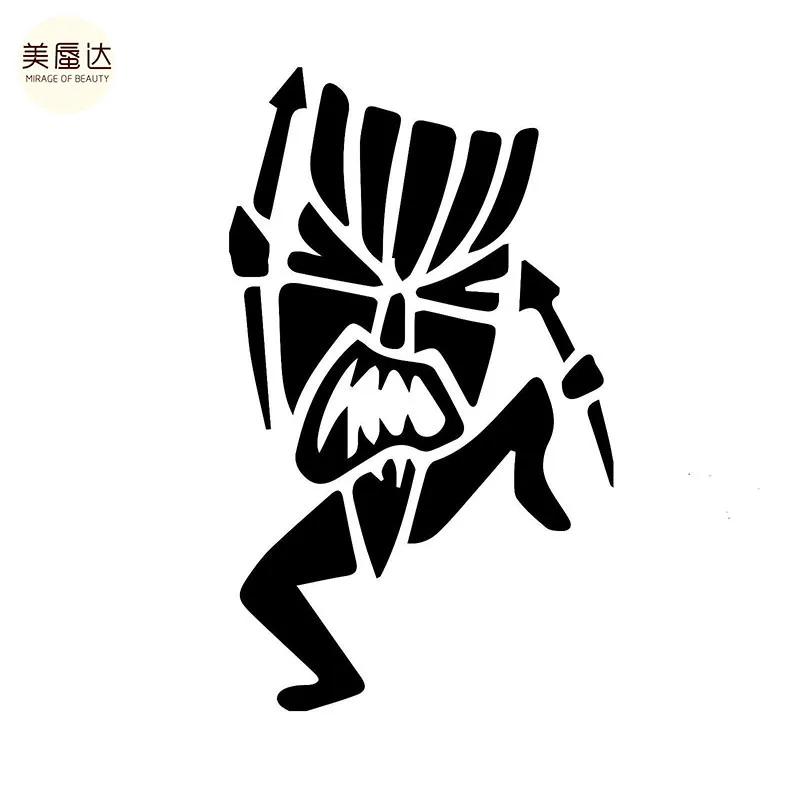 

Rainforest Happy Style Totem Tiki Hawaiian Funny Car Sticker for Window Motorcycles Car Styling Reflective Vinyl Decal