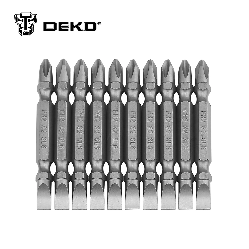 DEKOPRO SCRE05 10pcs Security Bit Hexagon Screwdriver S2 Steel 1/4 Inch Hex Shank Screw Drivers Set 65mm Length | Инструменты