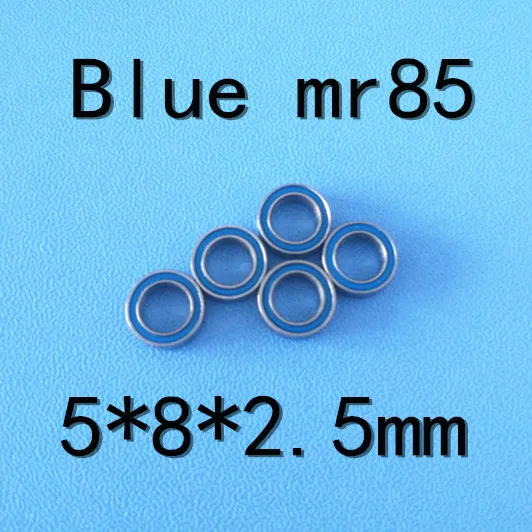 50 шт в наборе, 5X8X2,5 синий резиновые подшипники MR85 2RS ABEC3 5x8x2,5 мм модельные подшипники