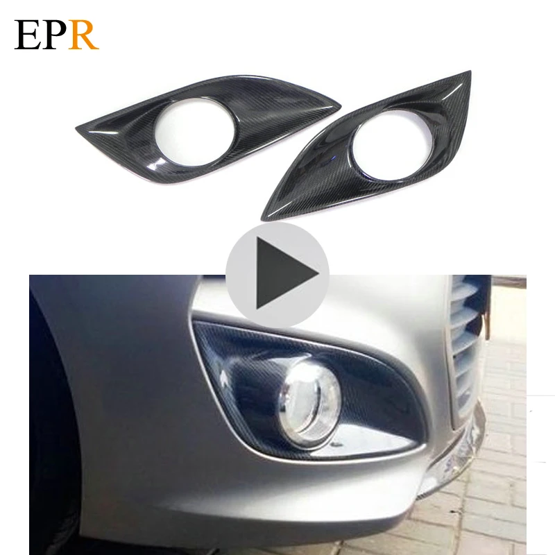 

Car-styling For Hyundai Veloster Turbo Carbon Fiber Front Fog Light Cover Glossy Finish Bumper Headlight Trim Part Drift Kit