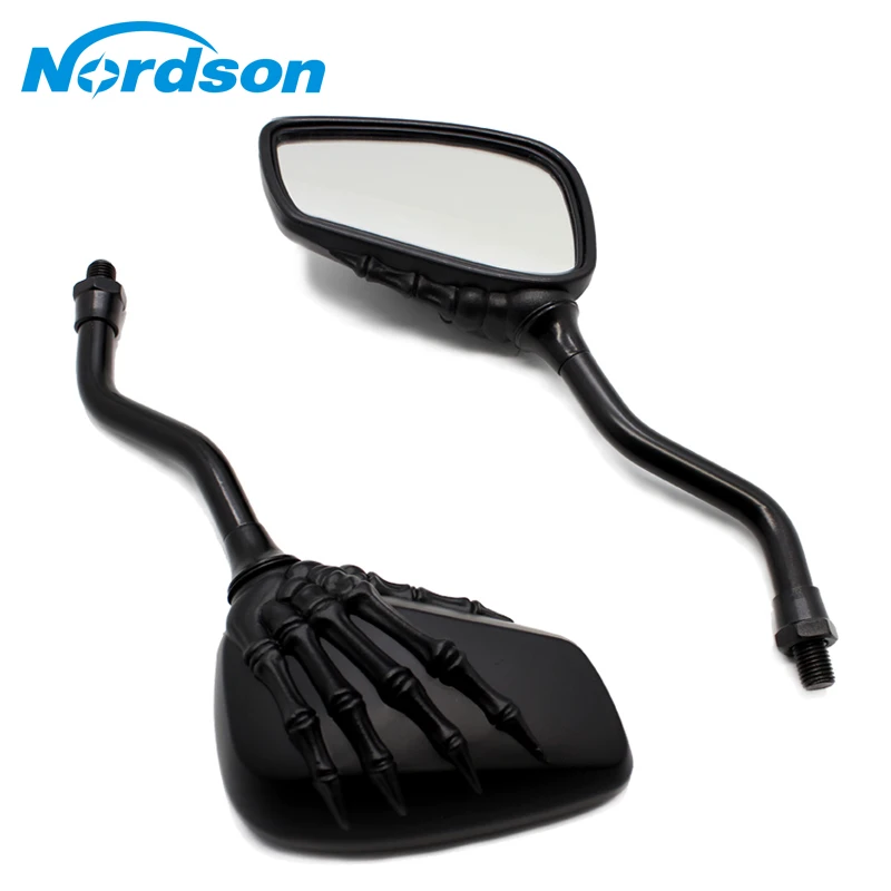 Мотоциклетные зеркала Nordson Cool Ghos Style для Harley Suzuki Kawasaki Honda Kymco Vespa SYM BMW Buell Aprilia Triumph