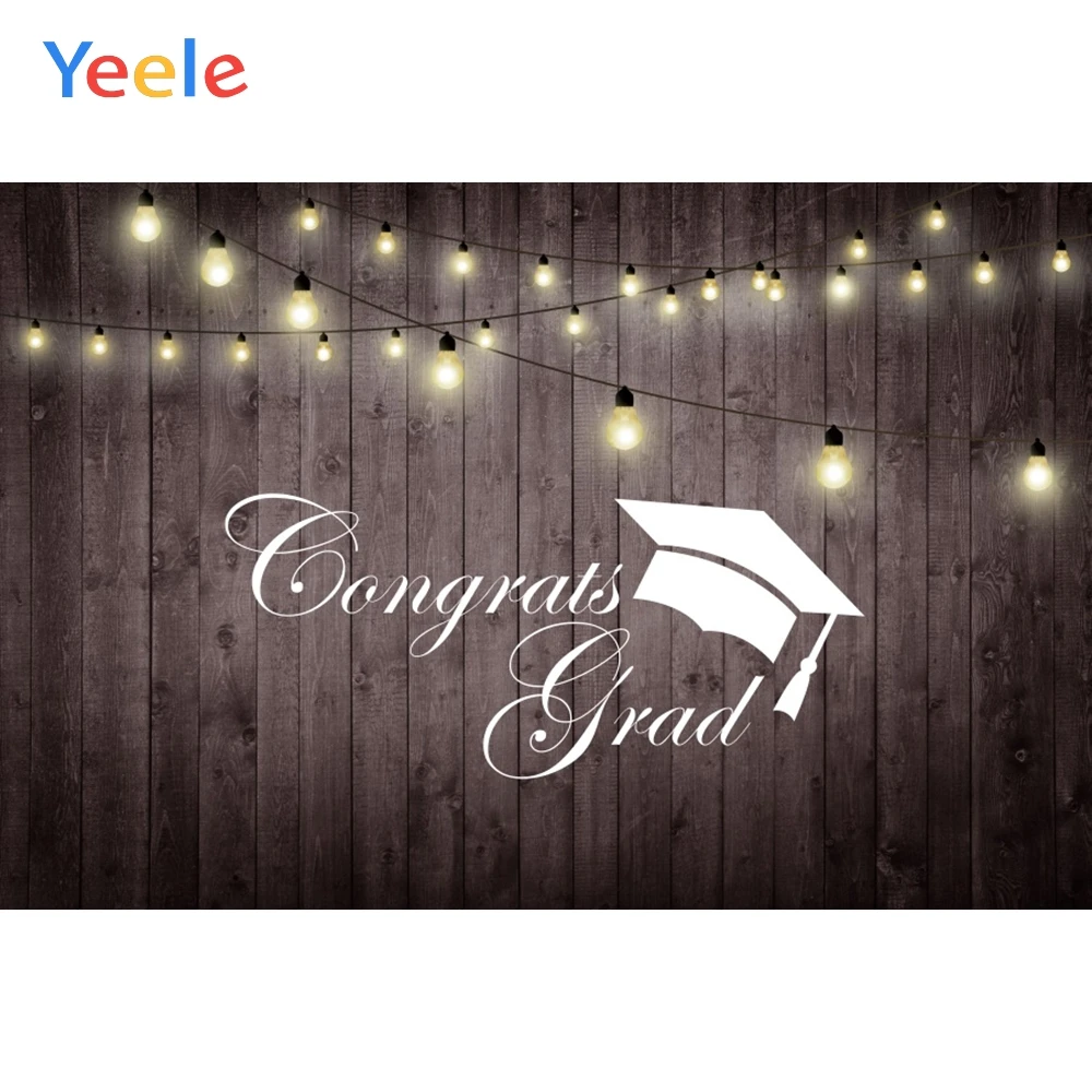 

Yeele Grad Graduation Cap Photocall Wood Party Photography Backdrops Personalized Photographic Backgrounds For Photo Studio
