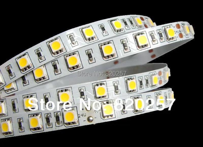 

free shipping 5m reel 12V 60leds per meter 300 led strip lights with 3-chip 5050 smd superbright cool white
