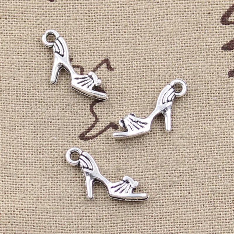 

12pcs Charms high-heeled shoes 20x11mm Antique Making pendant fit,Vintage Tibetan Silver Bronze,DIY Handmade Jewelry