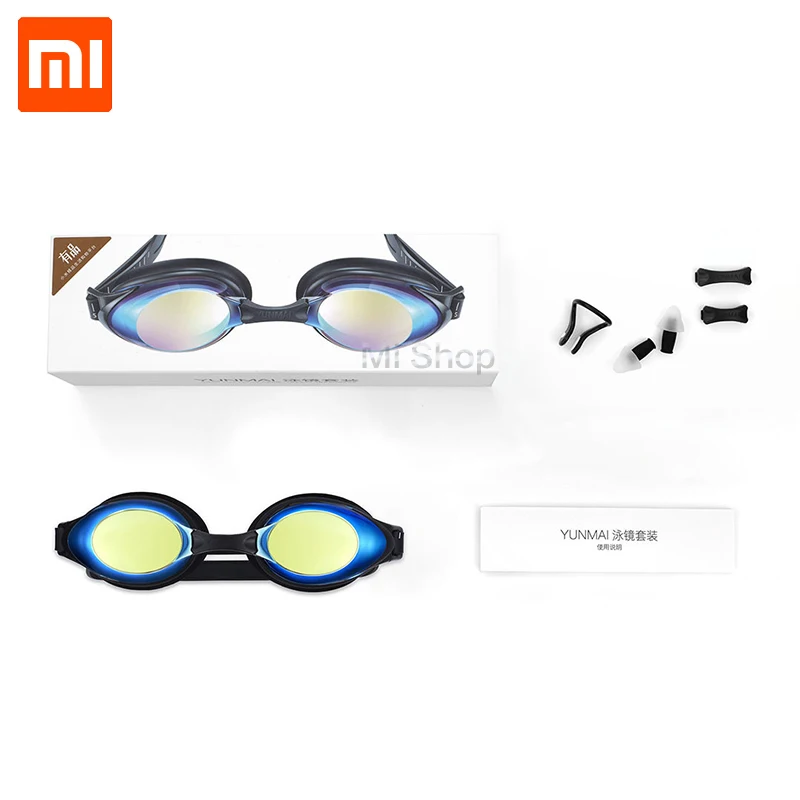 Оригинальные плавательные очки Xiaomi Yunmai HD противотуманные затычки для ушей в носу