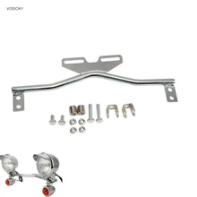 VOSICKY Chrome Motorcycle Light Bracket Bar Driving Spot Fog Passing Turn Signal Light For Dyna Super Glide Road Glide