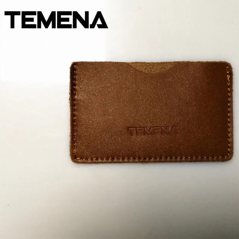 

Temena Slim Cow Leather Card Holder for Credit card Genuine Leather Convenient ID Pocket Bank Card Case Thin Card Wallet ACH235