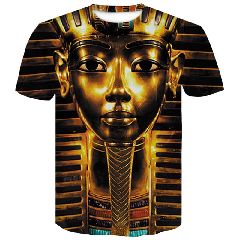 

Egyptian Pharaoh 3D Print T-Shirt Men Fitness Hip Hop Tops Various Summer Elegant T Shirt Casual Monster Style Harajuku Tshirt