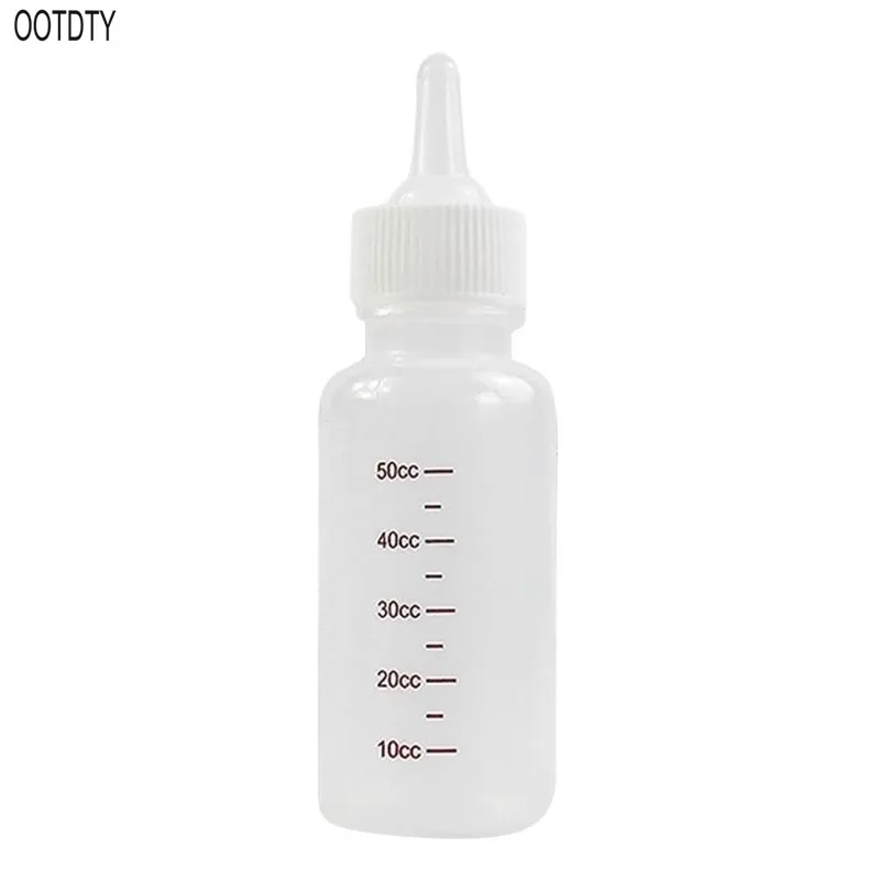 

OOTDTY Pet Milk Bottle 50ml Silicone Nipple Small Animal Feeding Water cat Squirrel
