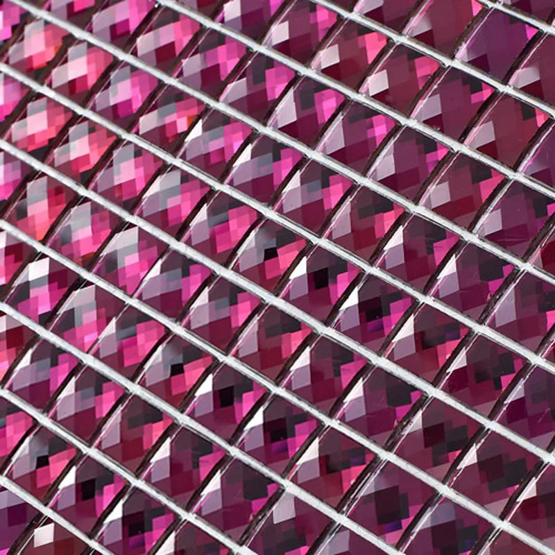 13 beveled edge purple  mirror mosaic(4)