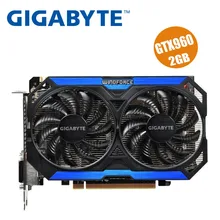 Оригинальная Видеокарта GIGABYTE GTX 960, 2 Гб, 128 бит, GDDR5, видеокарты для nVIDIA, видеокарты VGA, Geforce GTX960, Hdmi, Dvi, для игр, б/у
