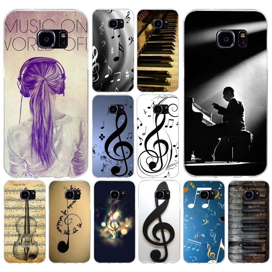 127H Old Musical Note Custodia Morbida In Silicone Tpu Per Samsung Galaxy S6 S6 S7 Edge S8 S9 Plus Case