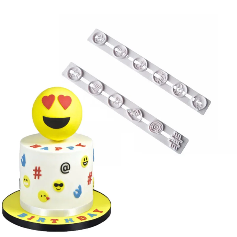 

2PCS Emoji Emotion smile face Biscuit Cookie Cutter Mould Cake Baking Molds Fondant Sugarcraft Cake Decorating Tools