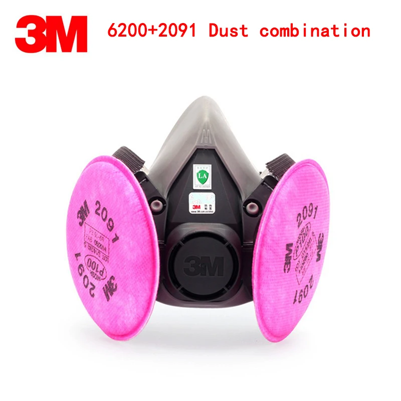 

3M 6200+2091 respirator dust mask Manufacturers genuine respirator mask KN95 PM2.5 dust smoke particulates respirator face mask