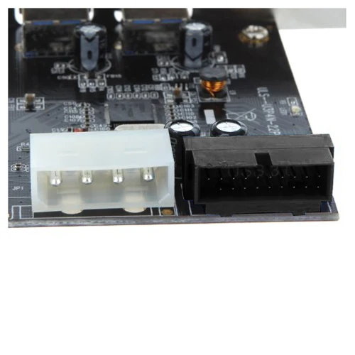 

CAA-Hot SuperSpeed 2-Port USB 3.0 PCI-E PCI Express 19-pin USB3.0 4-pin IDE Connector Low Profile