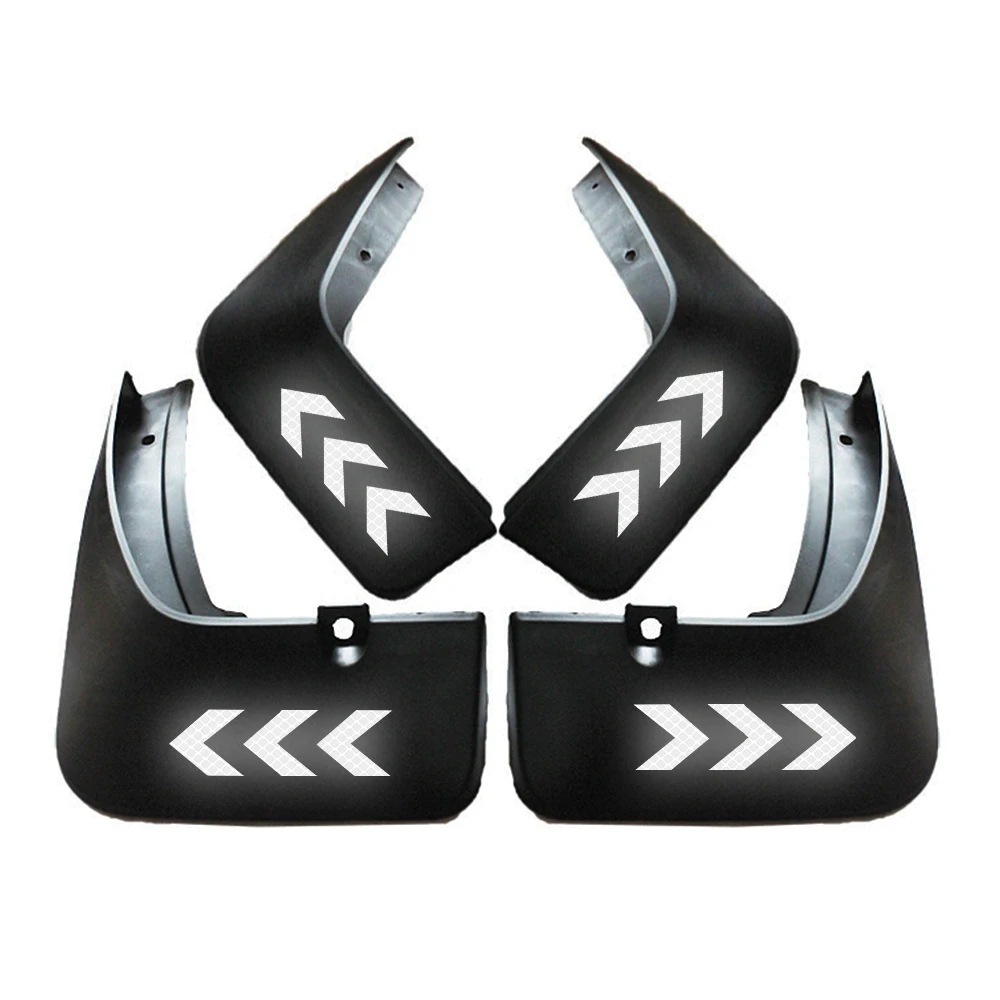 4 шт. Автомобильные Брызговики переднее заднее крыло для Kia Sportage MK2 2011- Брызговики Светоотражающие Предупреждение брызговики - Цвет: Белый