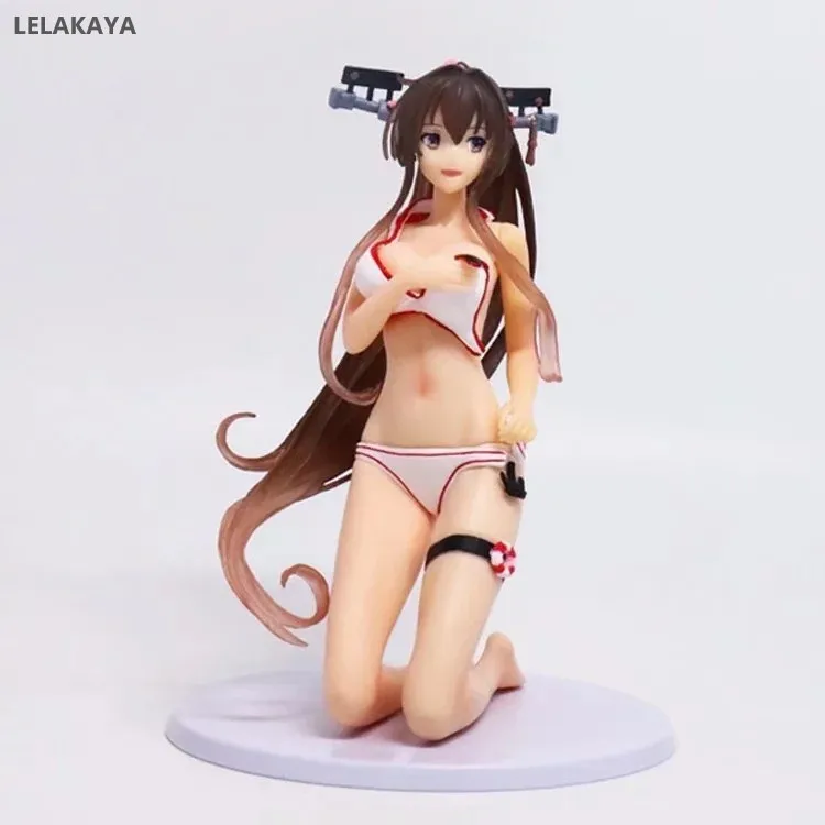 

17cm new Anime Action Figure Sexy Bikini girl Colle Kantai Collection Yamato White Swimsuit Ver PVC Model Brinquedos Brand New