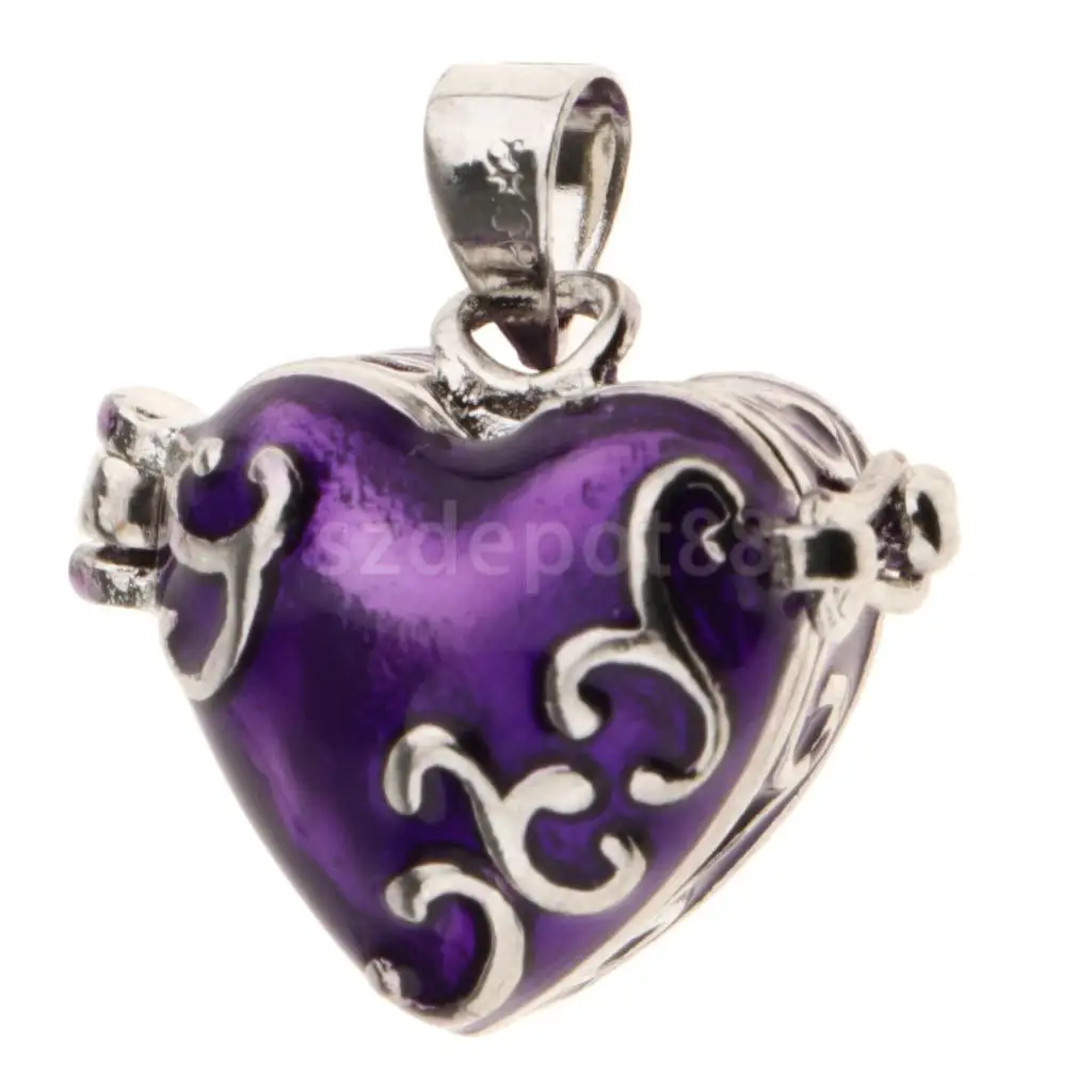 2pcs Enamel Love Heart Urn Cremation Keepsake Pendant Memorial Jewelry Casket Ash Holder Jewelry