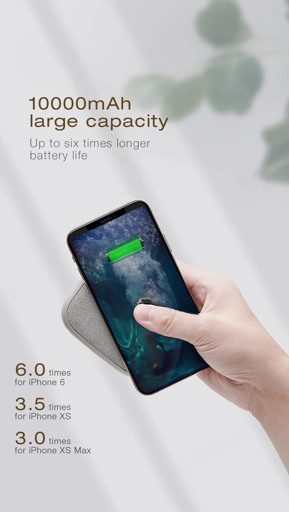 Xiaomi SOLOVE 10000mAh power Bank Беспроводное зарядное устройство 2.1A Быстрая зарядка ультра-тонкое зарядное устройство для мобильного телефона для iPhone Xiaomi Tablet