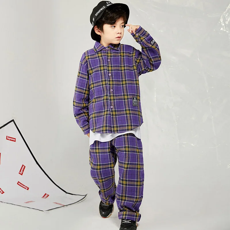 Детский костюм в стиле хип хоп для мальчиков одежда сцены джазовых танцев