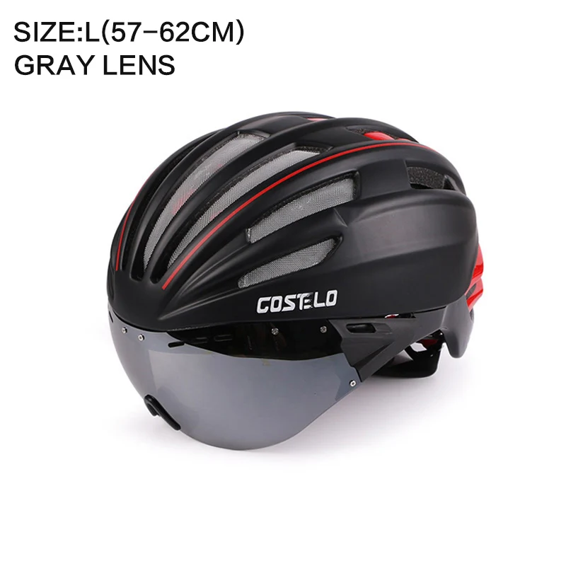 Costelo велосипедный шлем 4 цвета MTB Горный шоссейный велосипедный шлем Casco speed Airo RS Ciclismo очки Bicicleta - Цвет: Шоколад