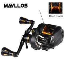 Mavllos Магнитная центробежная тормозная катушка для baitcasing 16BB, коэффициент скорости 6,3: 1, катушка для рыбной ловли в соленой воде, левая и правая рука