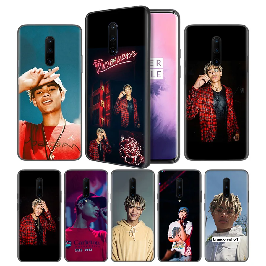 Zion Kuwonu Prettymuch Soft Black Silicone Case Cover for font b OnePlus b font 6 6T