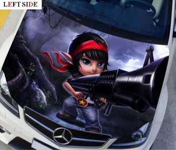 

LEFT SIDE Car Stickers HD Inkjet Cartoon Car Stickers Customize Bonnet Waterproof Universal Fitment to all Vehicles Cool Ghost