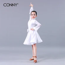 

Girl Kids Long Sleeves Standard Latin Competition Dress Children Modern Dance Ballroom Salsa Rumba Tango Samba Cha Cha Costumes