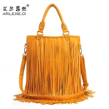 Casual Tote 2016 New Vintage Leather Tassel Crossbody Bags Women Messenger Famous Brands Designer Shoulder Bags Bolsas Feminino