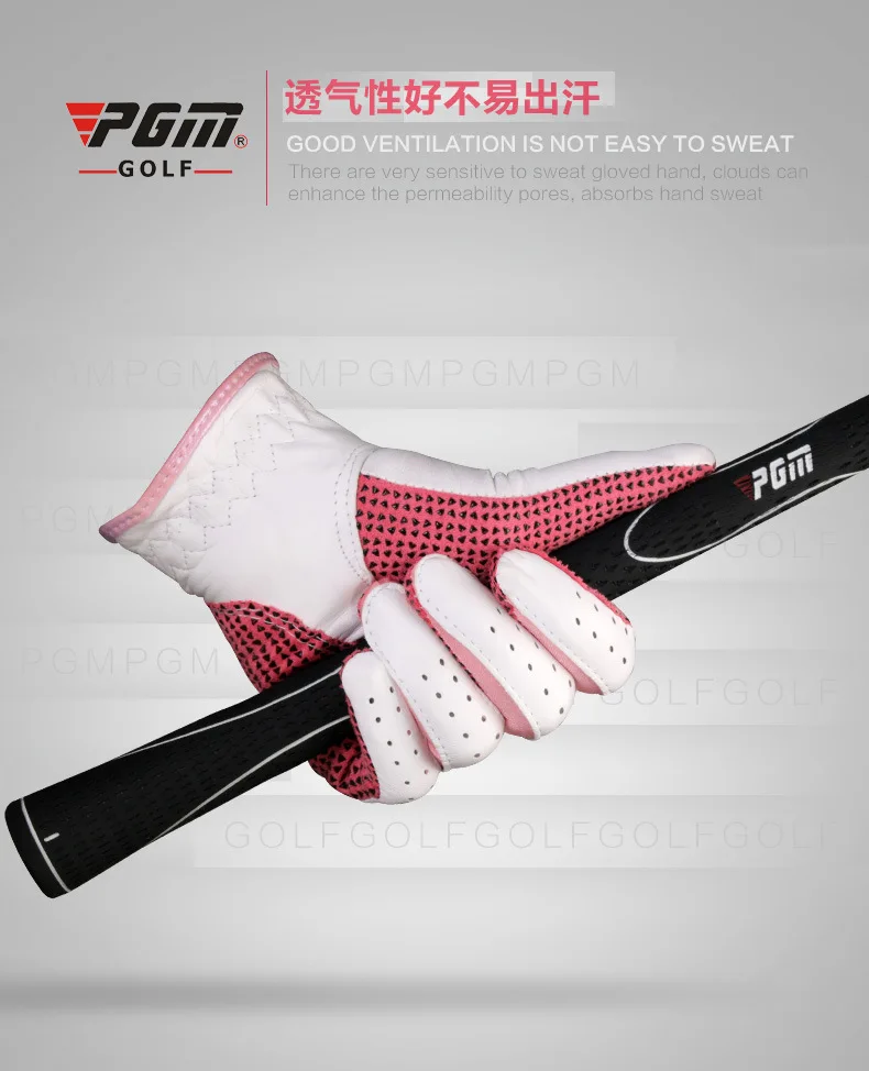 Pgm-высокоточного оружия Перчатки для гольфа фабрики Гольф овчины натуральной Дамы Перчатки для гольфа