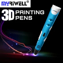 Generación 1nd Myriwell pluma de Impresión 3D Nueva Magia BRICOLAJE cumpleaños regalos Diseñados para niños 3D creación de dibujo de la pluma 1.75mm ABS filamento