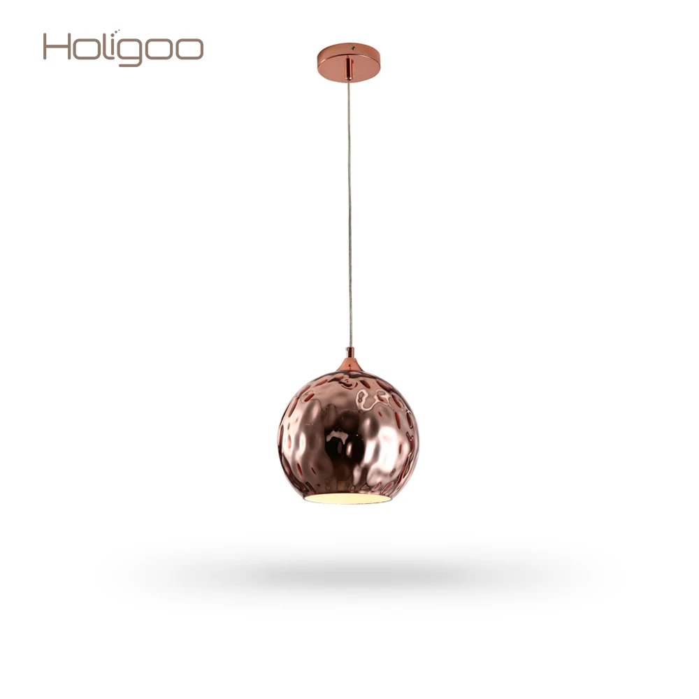 Holigoo Glass Ball Pendant Lights Globe Lampshade Pendant Lamp Kitchen