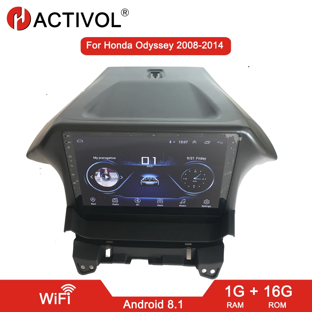 HACTIVOL 2G+ 32G Android 8,1 Автомобильная магнитола для Honda Odyssey 2008- Автомобильный dvd-плеер gps автомобильный аксессуар 4G мультимедийный плеер - Цвет: Wifi 1G 16G