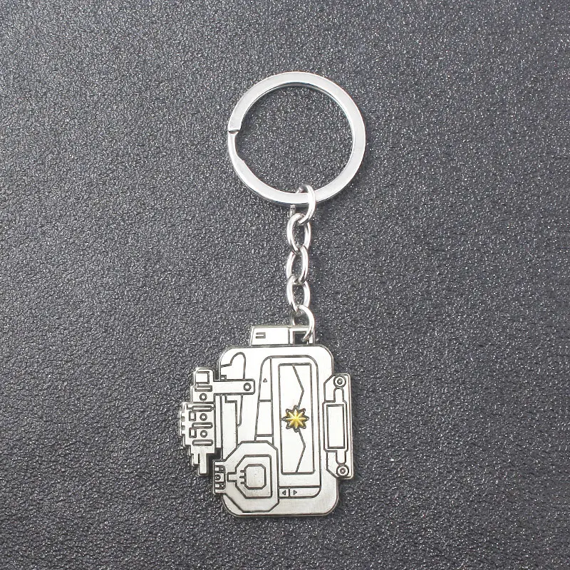 

Avengers 4 Captain Marvel Beeper Shape Pendant Keychain Marvel Logo Carol Danvers Key Chain for Women Men Car Keyring Jewelry