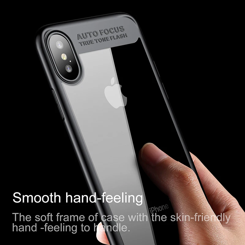 

For iPhone X Case Full Protective Slim TPU Acrylic Luxury Hard Transparent Back Cover Case For iPhone 8 7 6 6S Plus 5 5S SE