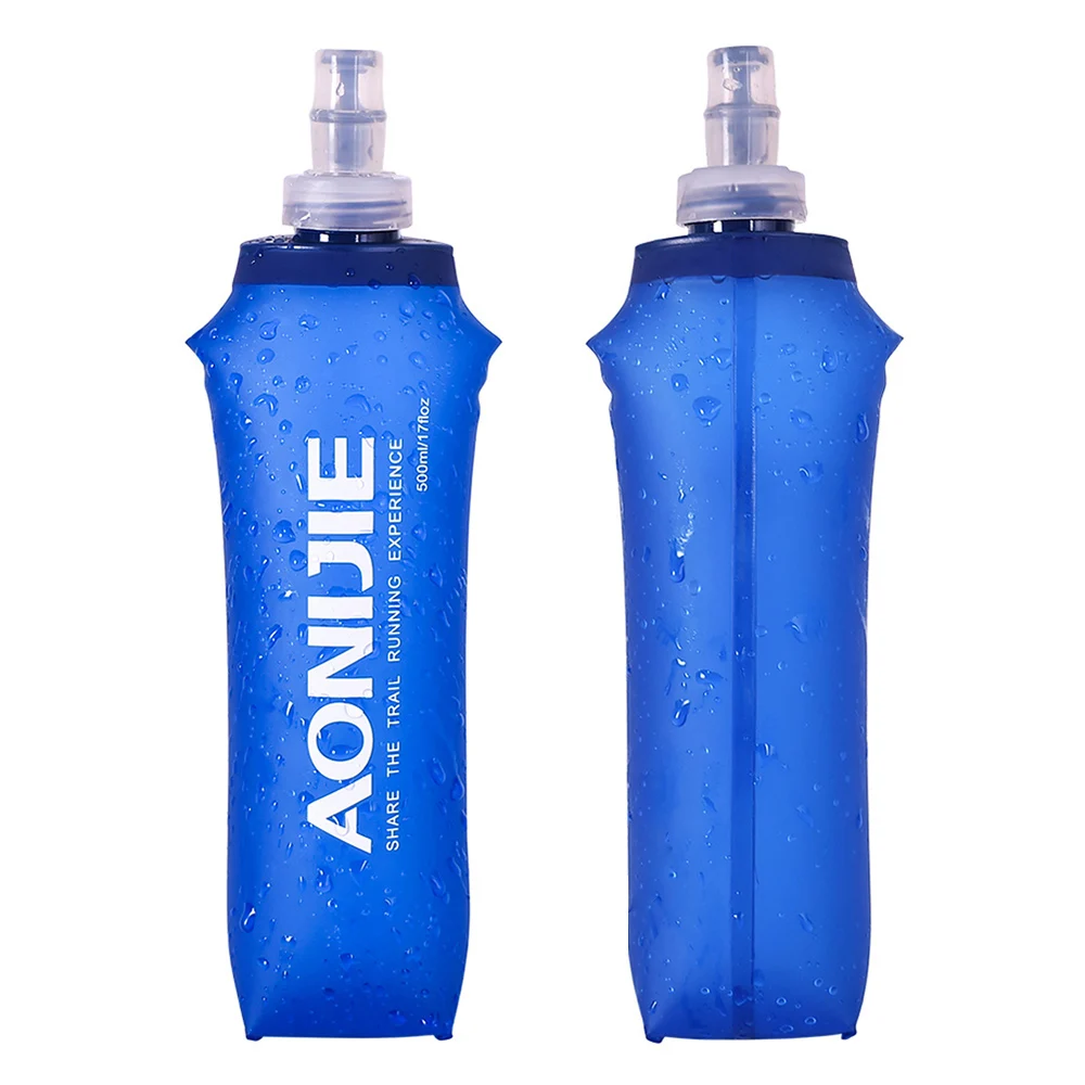 

250ml 500ml Soft Flask Folding TPU Water bag Soft Water Bottle Foldable Drink Bottle Running Camping Hiking
