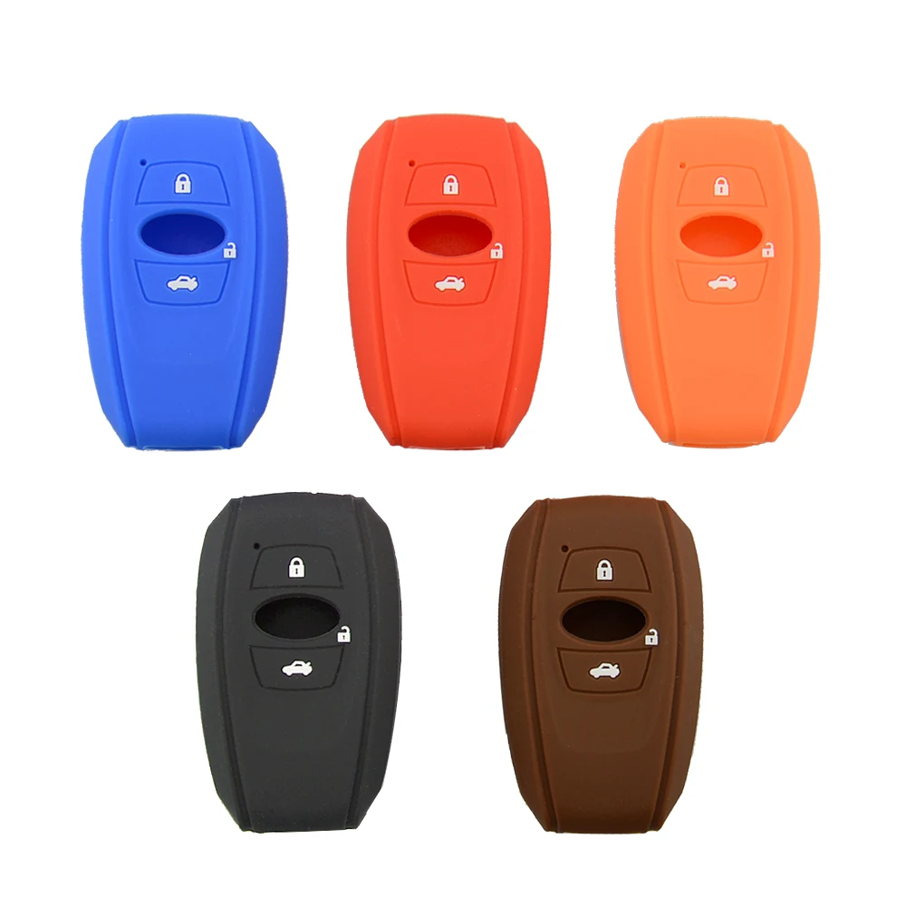 

3 Buttons Soft Silicone Rubber Car Key Cover Case Protector For Subaru Legacy Impreza Forester XV Trezia BRZ Smart Key Card