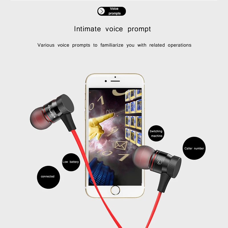 Магнитные Bluetooth Наушники AWEI B922BL Спортивная стереогарнитура беспроводная